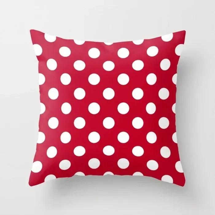 Cute Red Print Geometric Red Plaid Pink Lolita Pillow Cover Decorative Modern Nordic Throw Pillow Cover