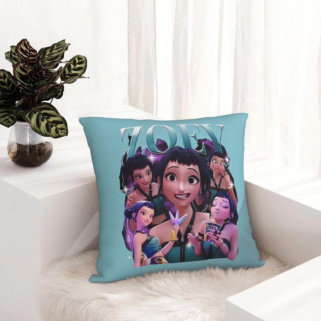 Kpop Demon Hunters Zoey Huntrix Pillowcase Polyester Cushion Cover Decor Pillow Case Cover Home Square 45X45Cm