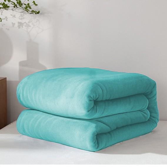 Solid Color Flannel Coral Fleece Blanket - Suitable for Air Conditioning, Naps, Gifts, Sofa Throws.