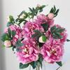 Peony Silk Flower Arrangement - Artificial Floral Decoration for Living Room and Dining Table
