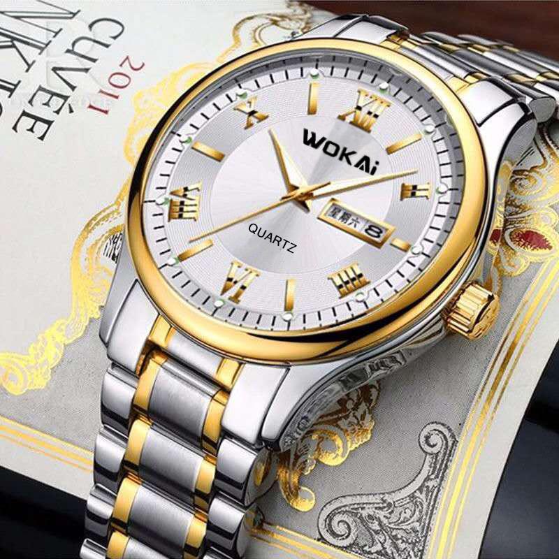 Brand 1807 Men s Automatic Double Calendar Luminous Waterproof Wristwatch – Casual Business Style