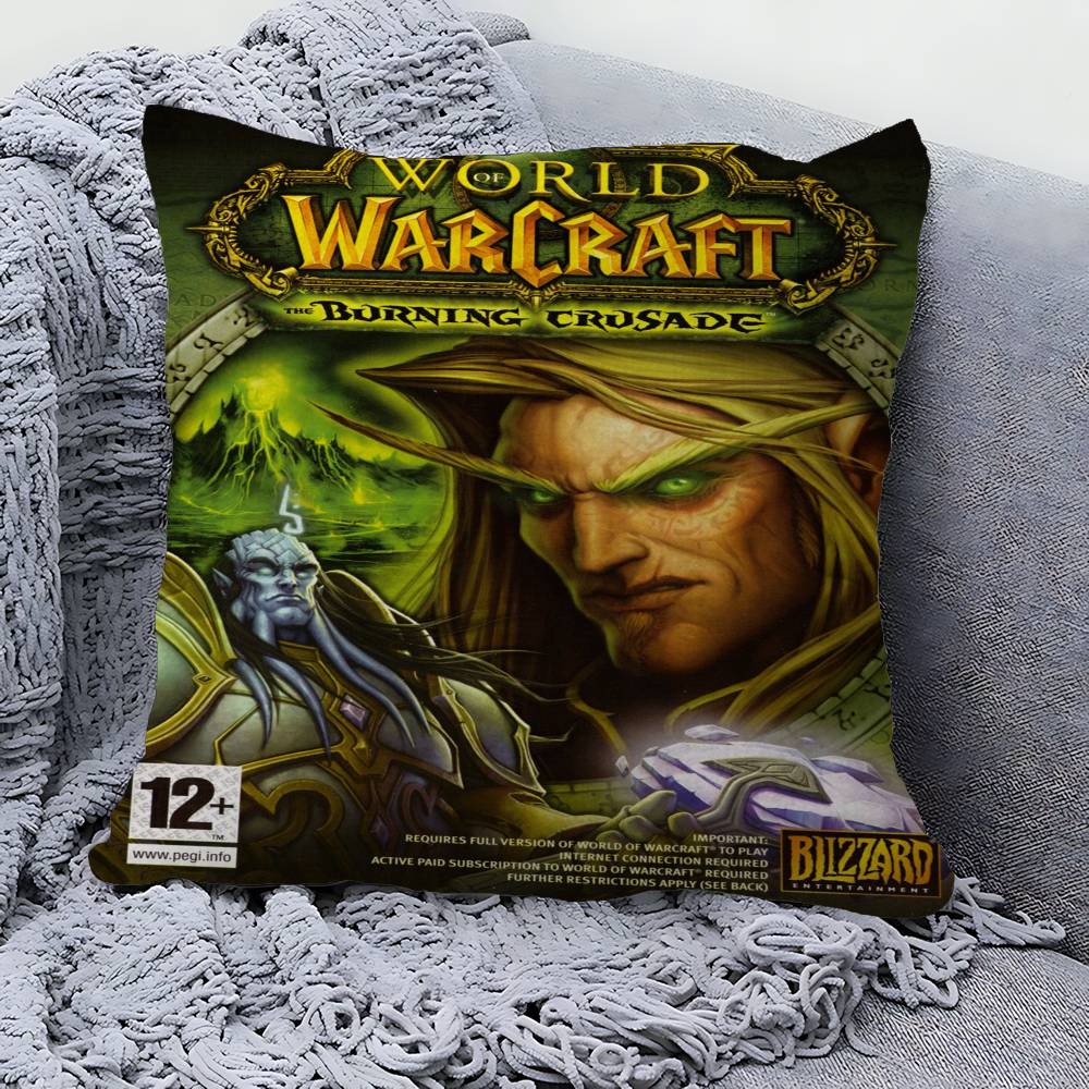 W-World of W-Warcraft Spiel Dekorative Raumästhetik Kissenbezug Heimdeko Schlafzimmer Sofa Bett Couch Kissenbezug 45x45