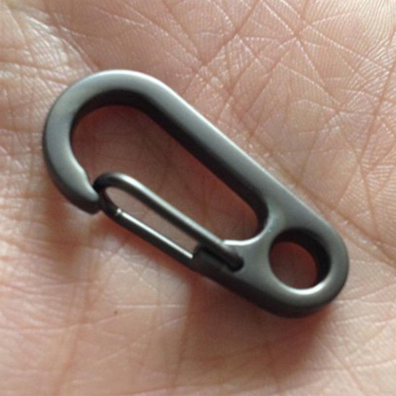 Outdoor Mini Portable Carabiner Hook Stainless Steel Keychain Buckle Release Keyring Tents Spring Snap Hook