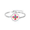 Ukraine Trident Blue Yellow Alloy Bracelet, National Style Memorial Jewelry