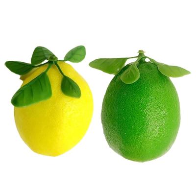 Pacote com 6 Limões Artificiais Realistas Ornamento de Mesa para Interior Acessório de Fruta Artificial para Decoração de Cozinha e Florista