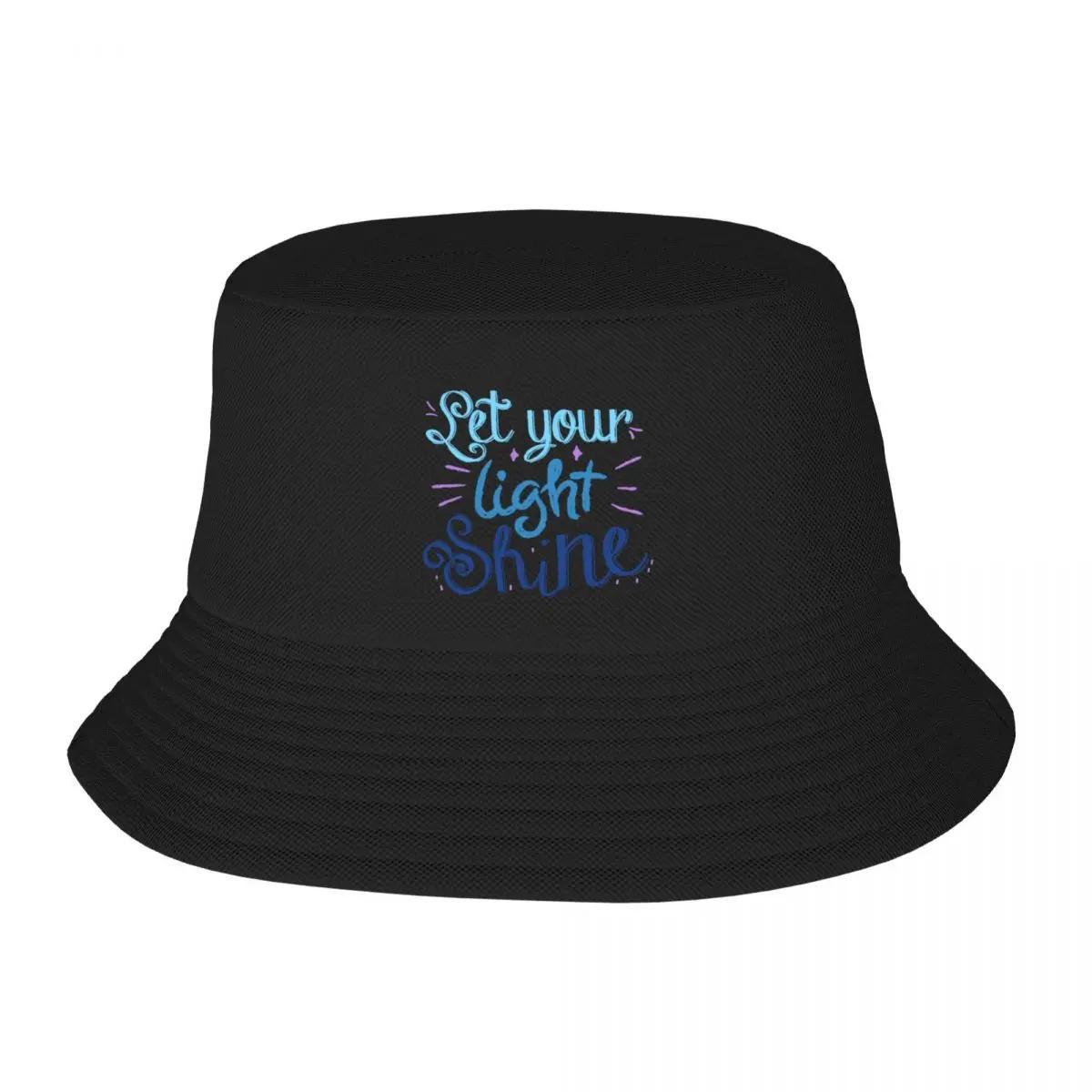 New LET YOUR LIGHT SHINE Bucket Hat Dad Hat Fishing Hat Funny GirlS Hats Unisexs