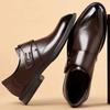 Summer new leather shoes men's business dress wedding shoes platform men's shoes British casual leather shoes foreign trade