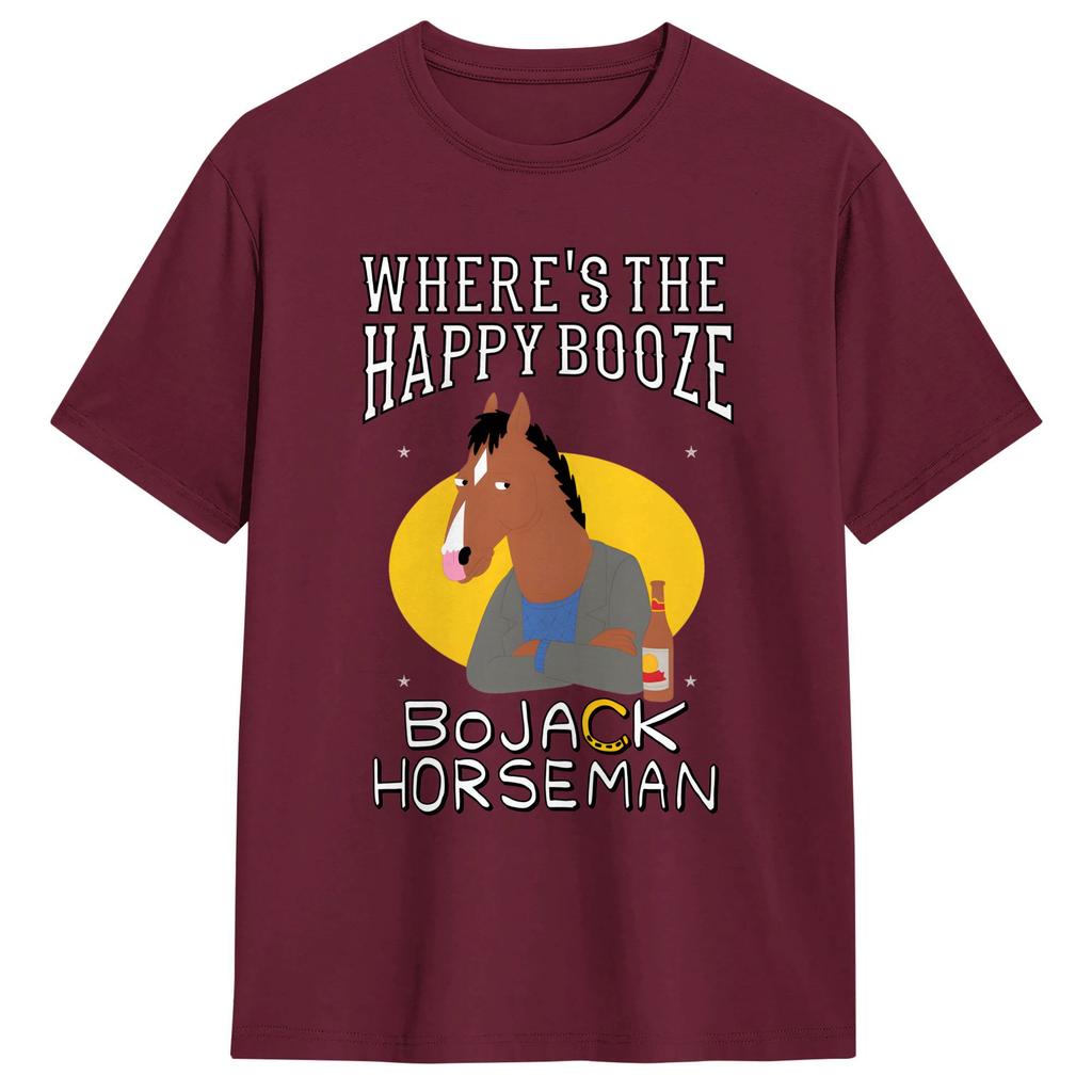 Übergroßes T-Shirt Sommer Bojack Horse Unisex Mode T-Shirts Reines Baumwoll-T-Shirt Für Unisex Y2k Lässige Kurzarm-Tops