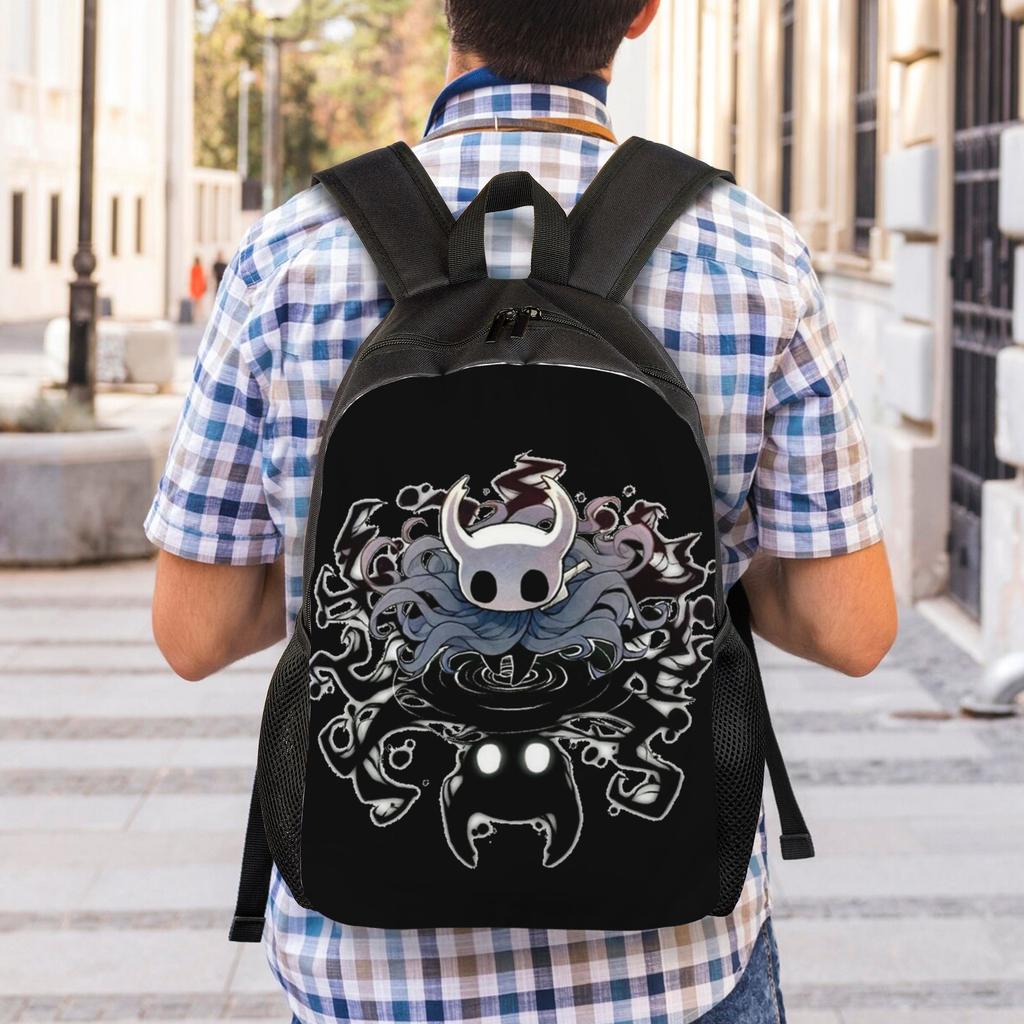 Hollow Knight Rucksack für Männer Frauen Cool High School Business Tagesrucksack Spiel Anime College Leinwandtaschen Outdoor
