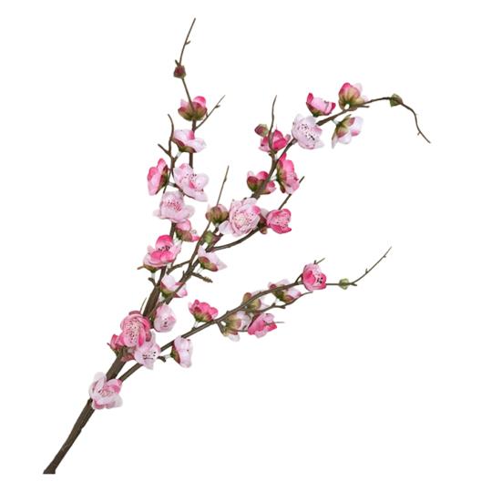 Artificial Cherry Blossom Branches 34.6 Inch Faux Plum Blossom Realistic Flower Arrangement for DIY Home Wedding Party Decor