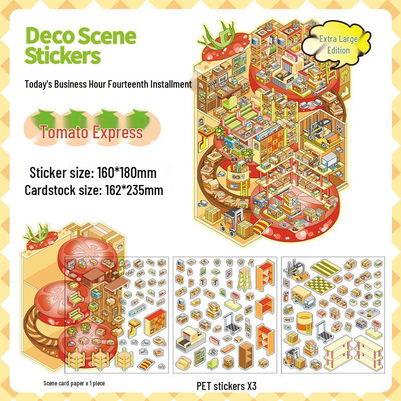Infeel.Me 2.5D Scenery Stickers - 6th Edition Student Miniature Decoration Stickers