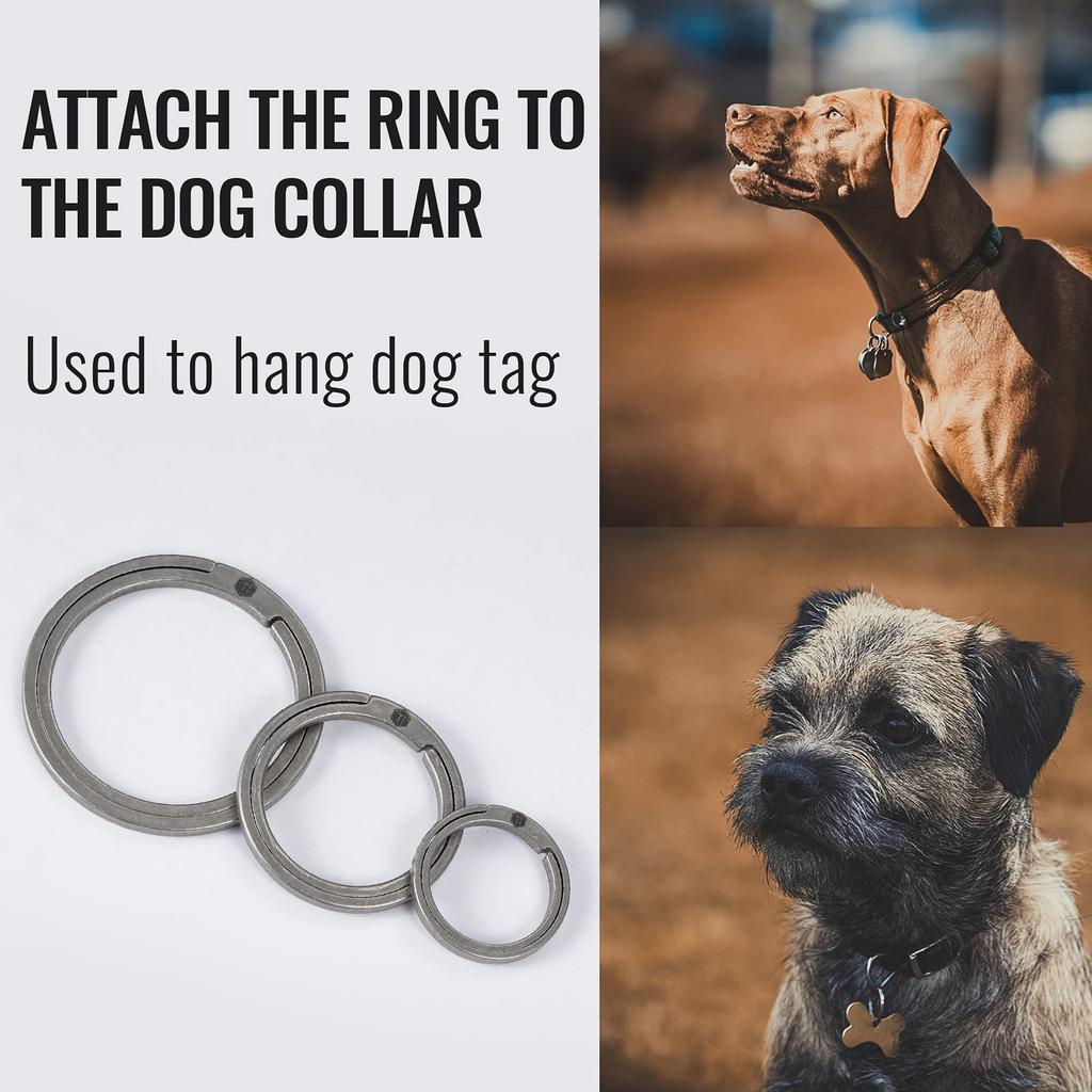 [KeyUnity] Key Ring Titanium 17.5mm/25mm/33mm 3 Pieces KA02 Carabiner Metal