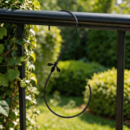 Bird Feeder Hook S Shaped Metal Hummingbird Feeder Hook with Decorative Patterns Hangers