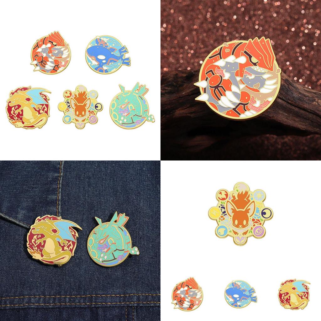 Adorable Cartoon Pokmon Legendary Monster Enamel Pin Collectible Brooch For Fans