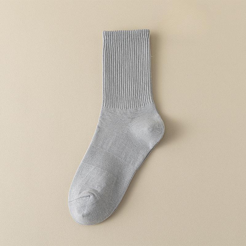 Female Autumn and Winter Solid Color Candy Color Waist Waist Sports High Tube Elastic Breathable Tube Cotton Socks