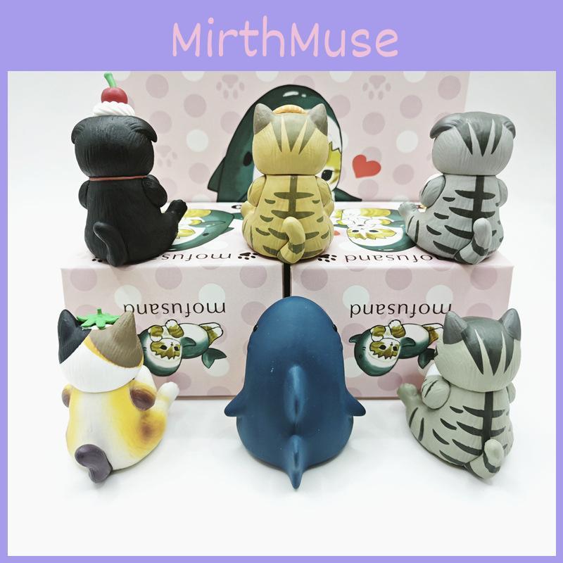 Cat Shark Cute Pvc Toy Figures 6 Pcs Mini Collectibles For Room Gifts Decor
