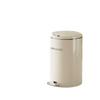 Light Luxury Pedal-Operated Metal Trash Can with Dual Lid, Large Capacity for Bathroom & Living Room