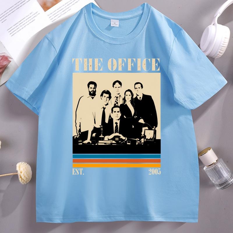 The Office TV Series T Shirt Retro Cotton Short Sleeve Tee Shirt Casual Round Neck Soft Breathable Tshirt Unisexclothing Tops