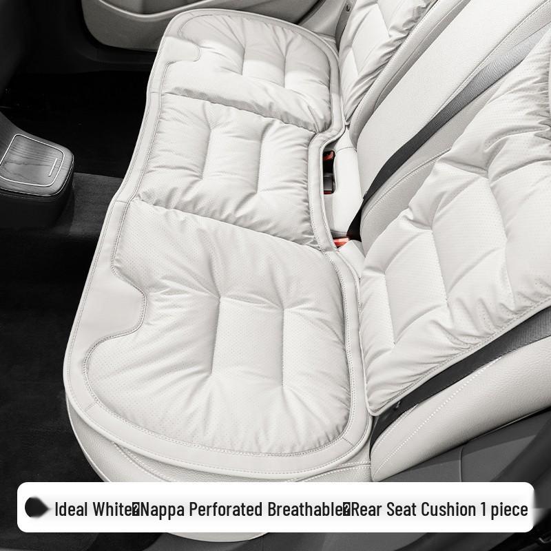 Luxury Nappa Leather Non-Slip Car Seat Cushions for Five-Seater - Thickened Design for Front and Rear Seats