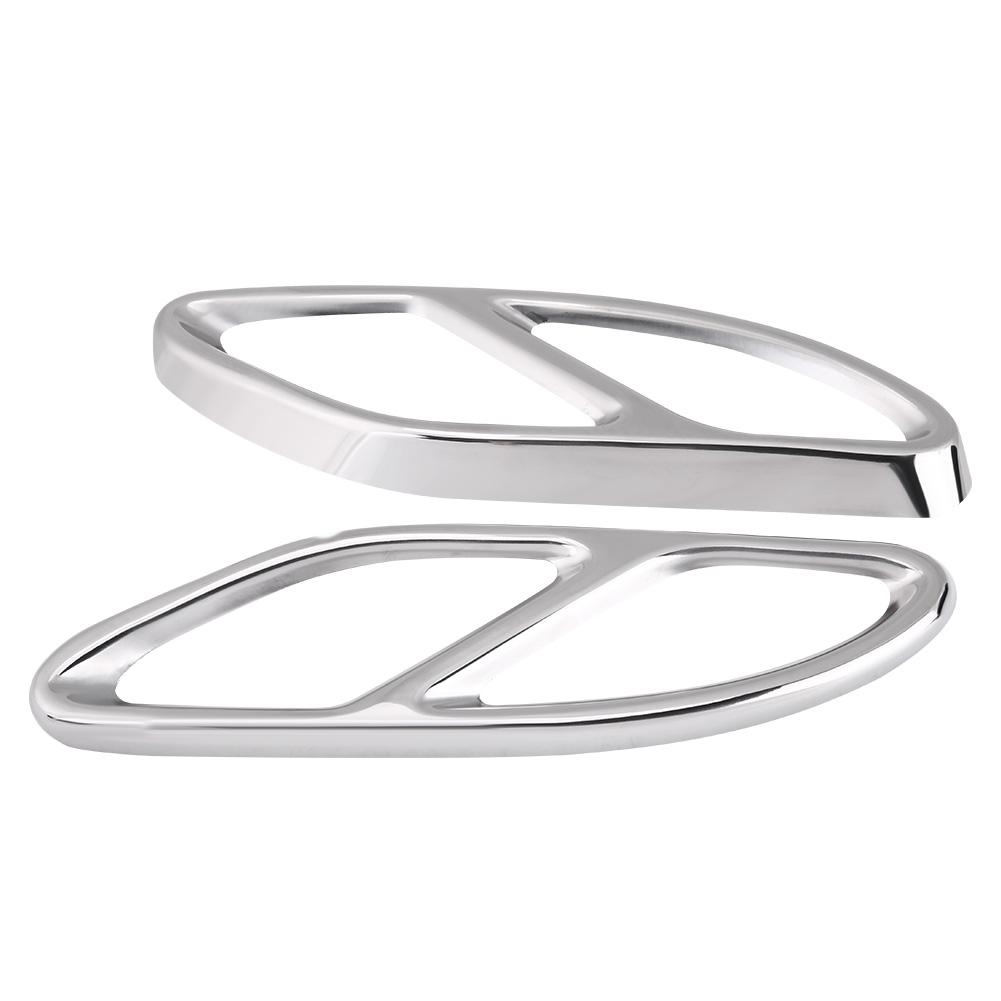1 Pair Exhaust Muffler Tail Pipe Cover Trims for Mercedes Benz GLC C E class C207 Coupe 14 17