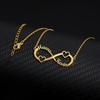 Custom Name Infinity Necklaces Women Family Mather Personalized Stainless Steel Two Name Birth Date Necklace Jewelry Best Gift