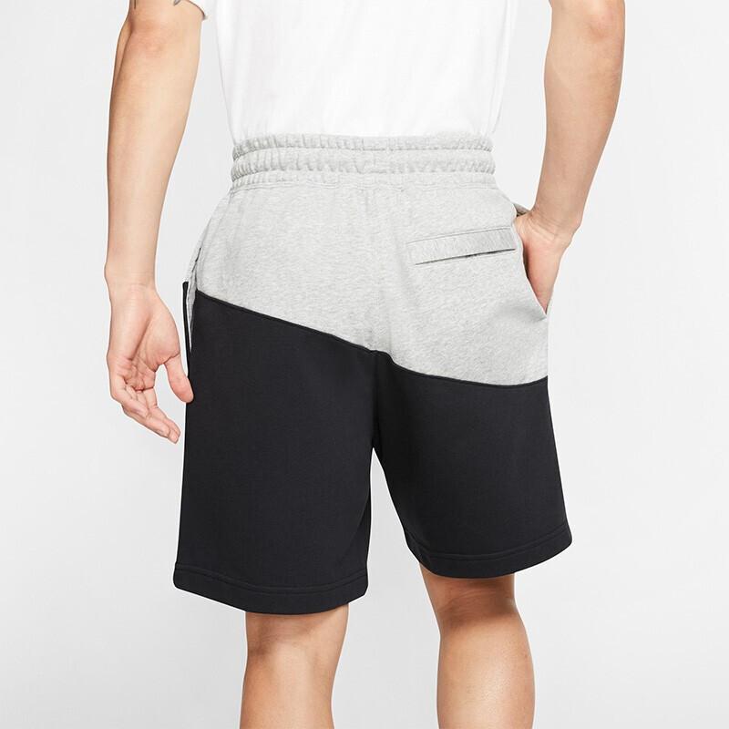 Nike Sportswear Swoosh Color Block Shorts Men Shorts Black Grey BV5310-064