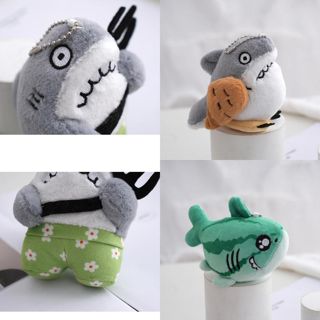 Trendy Shark Plush Toy Shark Fork Doll Shark Watermelon Figurine