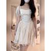 French haute bubble dress fairy spring and summer large size pure desire sweet waist princess tutu new