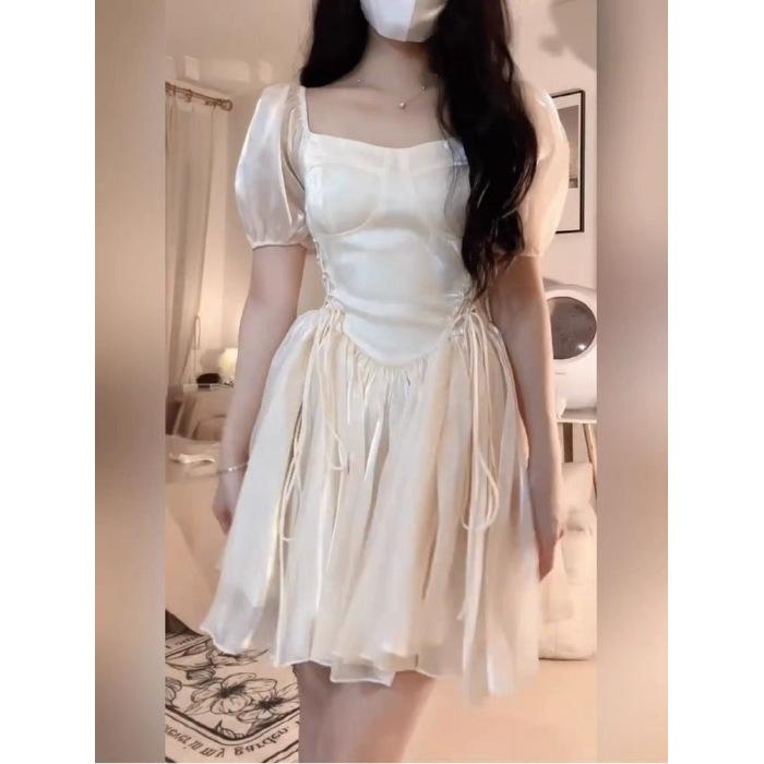 French haute bubble dress fairy spring and summer large size pure desire sweet waist princess tutu new