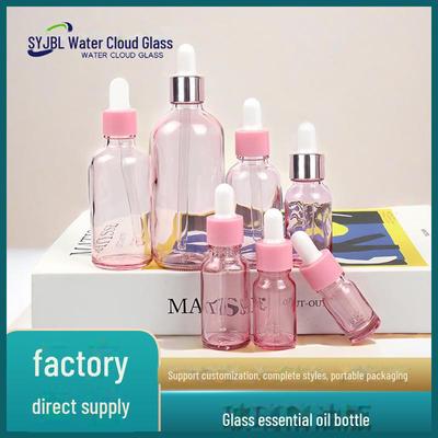 30 ml Roségold-Tropfflasche aus Glas für ätherische Öle, 15 ml transparente Kosmetikverpackung
