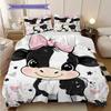 Cow Pattern Bedding Quilt Set Quilt Cover Pillowcase Home Decoration Birthday Gift (1 * duvet cover + 2 * pillowcase, without core)
