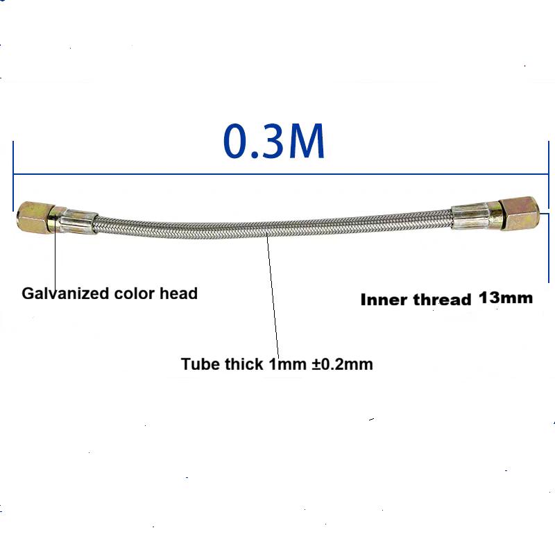 3/8" Silvery Mold oil temperature machine tube, high temperature resistant PTFE tube, stainless steel braided tube