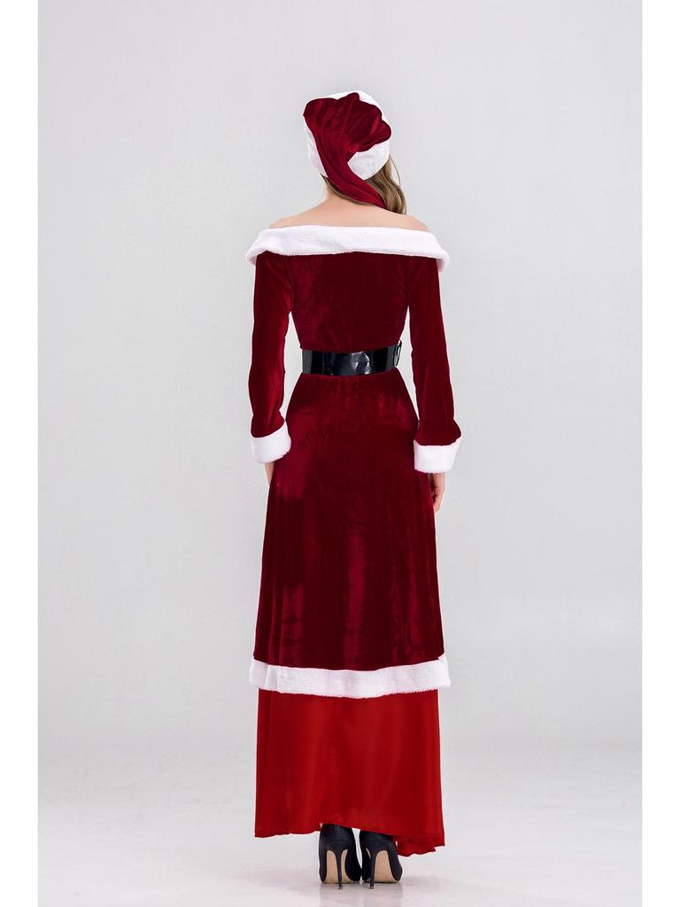 M-6XL Plus Size Couple Christmas Costumes: Men's and Women's Santa Claus Designs
