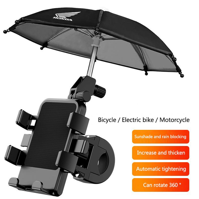 

360° Rotatable Motorcycle Umbrella Phone Holder Bicycle Moto Mobile Mounts for Honda NSS350 CB CBR PCX CB500X CB500F CB500X 500F