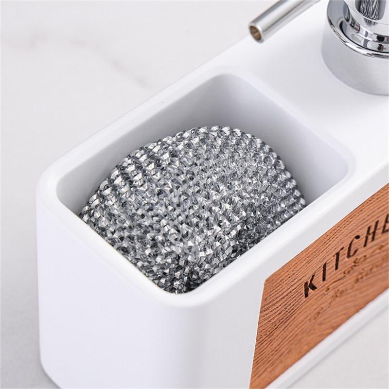 Kitchen Soap Dispenser Set with Sponge Caddys 2in1 Kitchen Soap Dispenser Set for Kitchen Sink,Bathroom Kitchen Gadgets