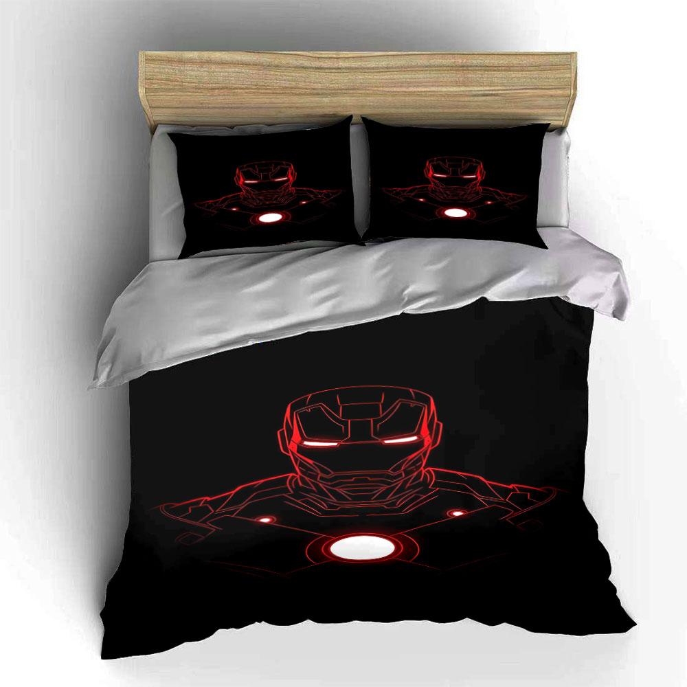 Red Iron Man Helmet. Bedding Sets Duvet Cover Sets Duvet Covers Pillowcases(1 * Duvet Cover 2 * Pillowcases, Without Duvet Insert)