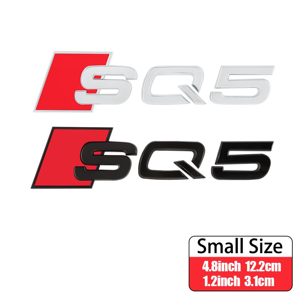 3D ABS Emblem Car Body Rear Trunk Sticker Badge Decoration Center Cover for Audi SQ3 SQ5 SQ7 8V B6 A5 B6 C7 Q5 B9 B7 C6 A1 Q7 Q3