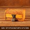 Retro Wooden Jewelry Box Antique Storage Treasure Chest with Lock Medieval Vintage Suitcase Necklaces Organizer Antique Gift Box