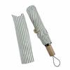 INS Striped Folding Umbrella Sun Rain Dual-Use Hand Operated Parasol  Beach Use