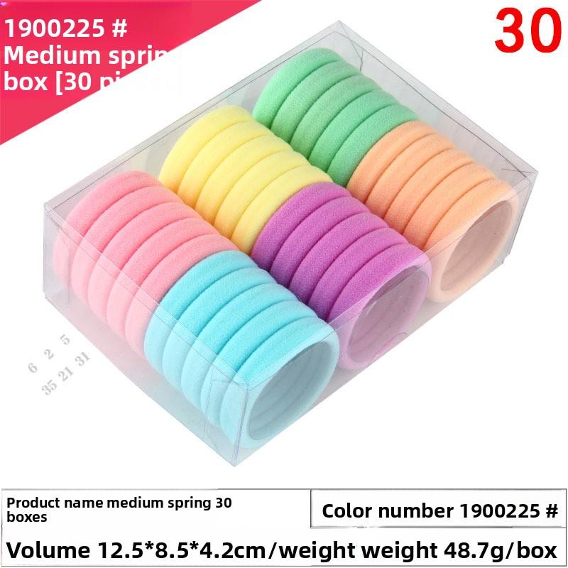 High-elasticity Box Towel Hair Band Fresh Hyuna Colorful Hair TieTowel Band Candy-colored Rubber Band
