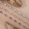 S925 Sterling Silver Color Treasure Jewelry Natural Citrine Amethyst Topaz Bracelet Women