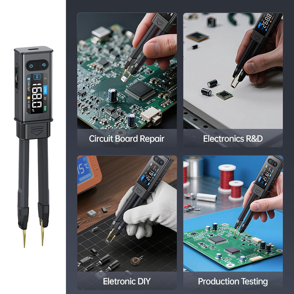 Professional Flows Tester Tool Using Kelvin Clip Technology ABS Bridge Meter Designs for Confined Space Measurement
