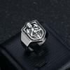 European Retro Titanium Steel Templar Knight Men's Ring