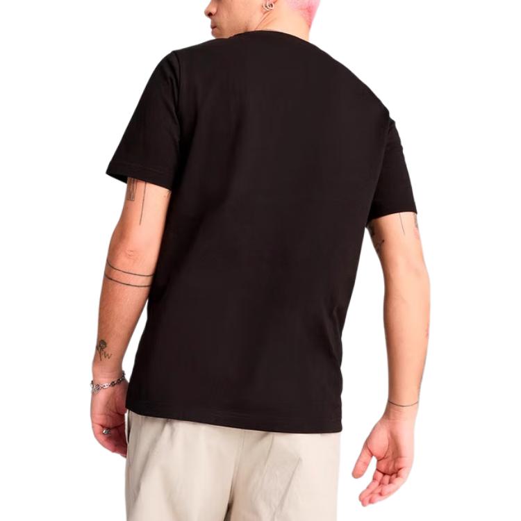 Puma Camiseta Casual Deportiva de Manga Corta con Logo Essential Wardrobe Cuello Redondo Unisex Negro 632920-01