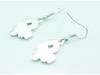 2018 European & American Christmas Candy Cane Earrings: Festive Red, White, & Green Pattern