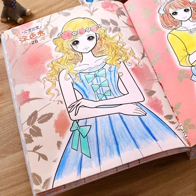 6 Coloring Book Designed for Girls, Combining Education And Enjoyment, Perfect for Relieving Stress And Promoting Relaxation