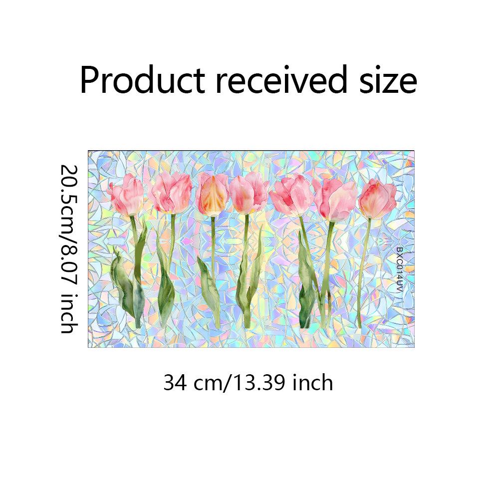 

Креативные розовые тюльпаны стеклянные двери и окна украшение и декор антистатические наклейки на окна