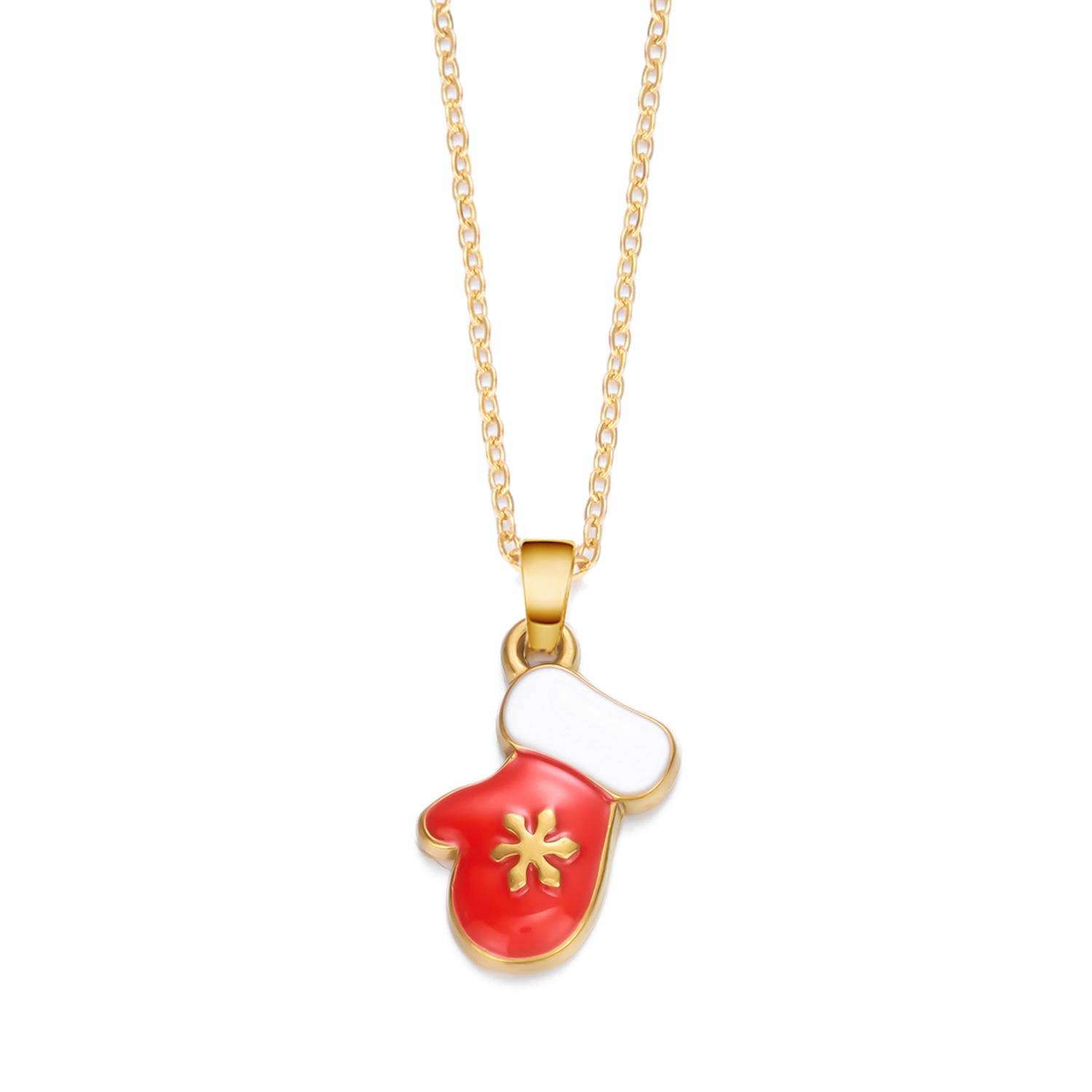 

Stainless Steel Christmas Tree Pendant Necklaces for Women Colorful Snowflake Santa Candy Cane Necklaces Waterproof Jewelry