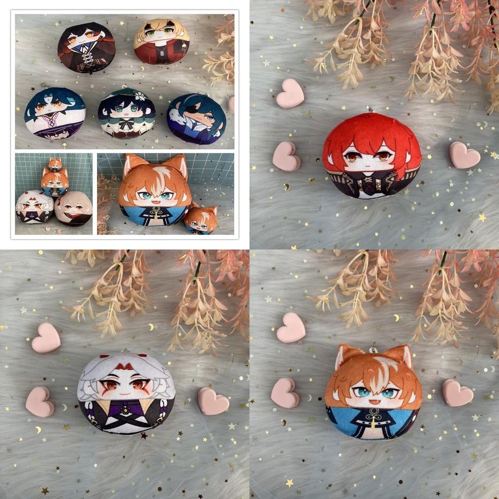 Genshin Impact Plush Dumpling Albedo Xiao Zhongli Thoma Key Chain Soft And Safe Gift