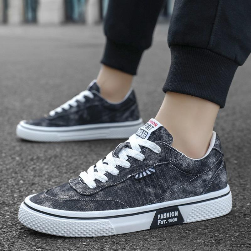 Módní pánské prodyšné plátěné boty Módní venkovní ležérní tenisky Mládežnické studentské skateboardové boty pro muže Tenisky Vulkanizované boty